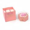Elegant Hexagon Flower Jewelry Case Featuring Preserved Flowers Unique Gifts Accessory for Trendy Couples In Love