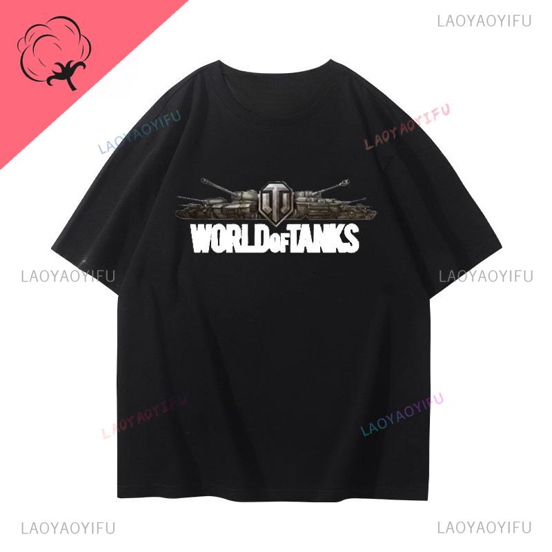 Gamer World Of Tanks T Shirt Military Enthusiast Game Printed Tee Cotton ONeck Streetwear Best Seller Graphic Y2k Clothes Unisex