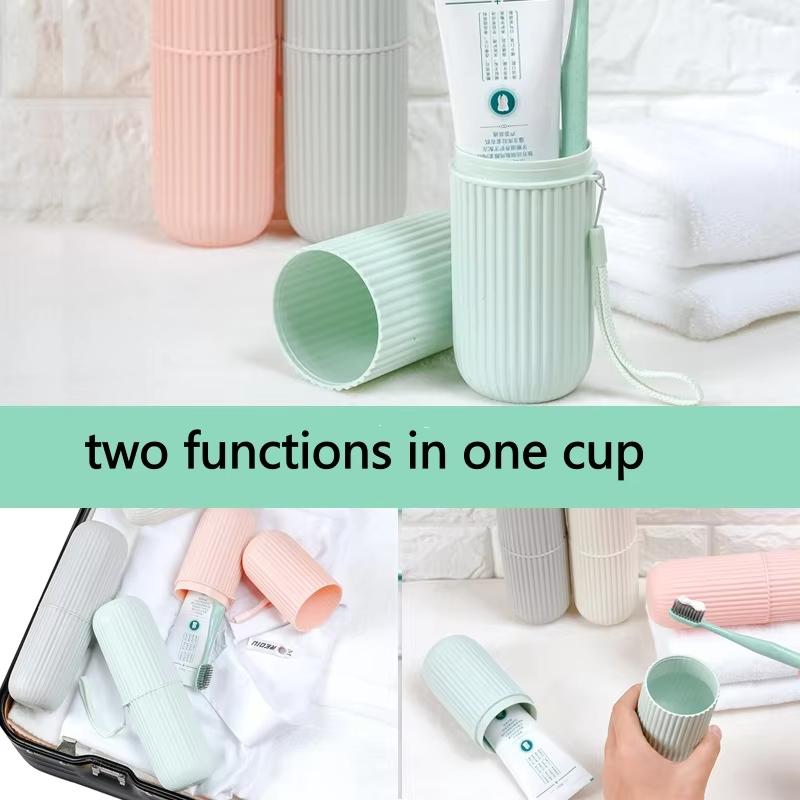 Portable Toothpaste Toothbrush Protect Holder Case Travel Toothbrush Box Bathroom Cup Case Organizer for Toiletries On-the-Go