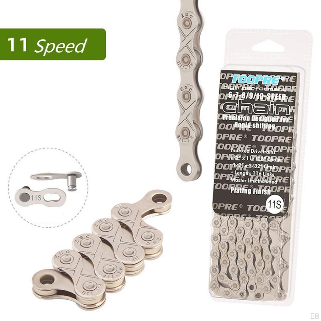 Carbon Steel 9 Single Bike Chain High Strength Road Mountain Folding Half Hollow Chains Replacement