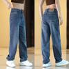 American Street Old Casual Loose Jeans Men's and Women's Trendy Brand Loose Straight New Couple Trousers