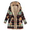 Hooded Women Ethnic Style Vintage Loose Thick Warm Outwear Single Breasted Autumn Winter Jacket Clothes for Women