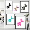 Colorful Balloon Dog Pop Art Poster Print Funny Defecate Bathroom Wall Decor Modern Hilarious Zebra Canvas Picture Home Painting