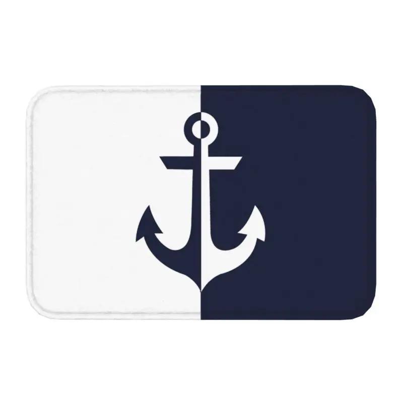 Custom Vintage Nautical Compass Doormat Non-Slip Entrance Kitchen Bath Mats Captain Anchor Boat Living Room Rug Carpet Footpad