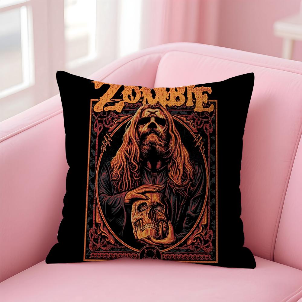 Singer RRob Zombies Cushion Cover Natural Linen Pillow Case DoubleSided Print Decorative Sofa Pillowcase Home Decor Gift