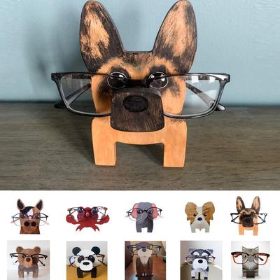 Tier-Brillenständer aus Holz Handgefertigtes Holzornament Kreativer Brillen-Displayständer für Brillen
