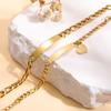 Personalized Matching Bracelet Couples, Stainless Steel Figaro Cuban Chain Link, Heart Danglin Engraving ID Bracelets