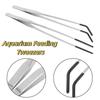 2Pcs Stainless Steel Aquarium Feeding Tweezers 27CM Non-slip Reptile Feeding Tongs with Rubber Head Corrosion-resistant