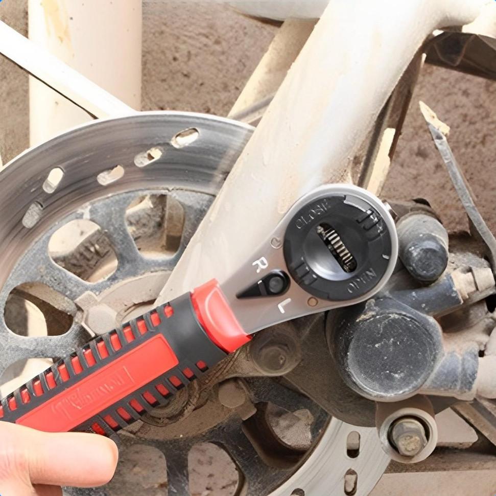 Tragbarer Ratschenschlüssel Metall Schwerlast Steckschlüssel Ergonomisch Arbeitssparend Verstellbarer Schraubenschlüssel Reparaturwerkzeug