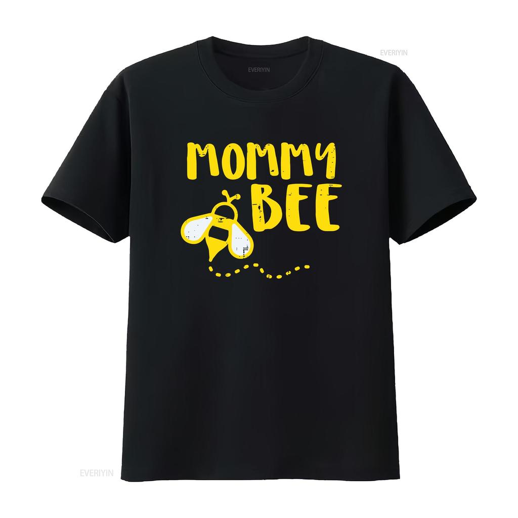 Colorful Mommy Bee Family Matching Beekeeper Mom Mama Women T shirt vintage Washed graphic Stylish Casual streetwear Breathable