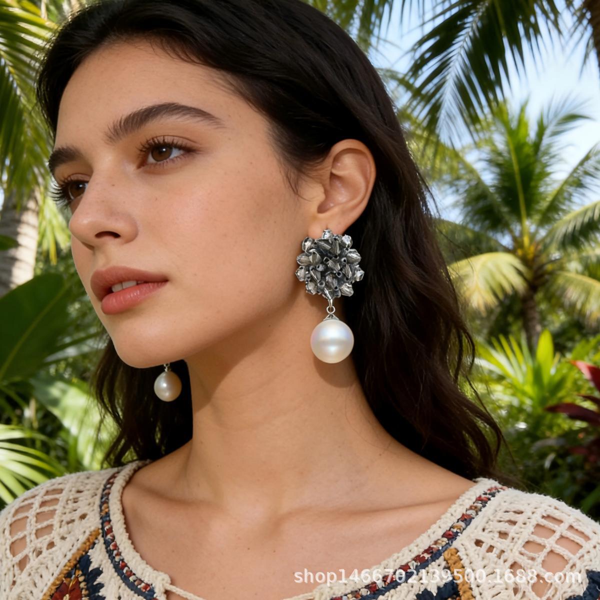 Bohemian Ethnic Seed Bead Tassel Earrings for Women