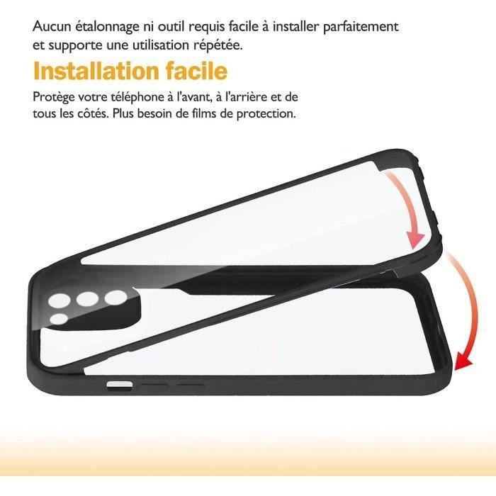 Case - BOOLING - for Samsung A02S - Black - 360° Protection - Anti-Scratch - Reinforced Edge