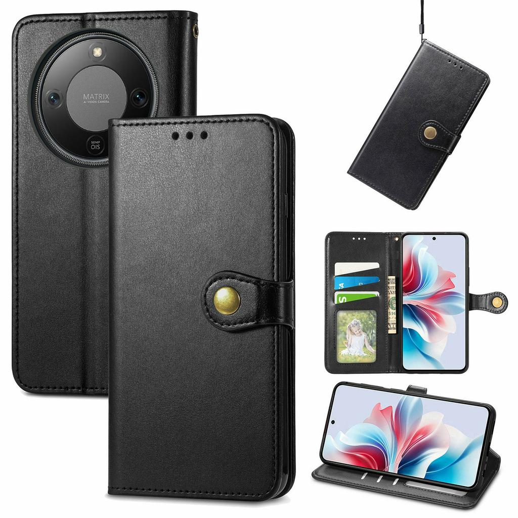 For Honor X70 Pro 5G Case Wallet Stand Leather Phone Cover with Wrist Strap