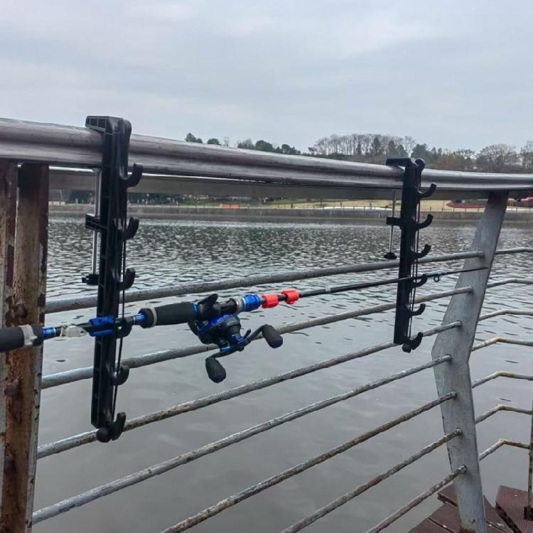 Space Saving Fishing Rod Holder Fishing Rod Organizers Designs For Boats And Truck Railings Stores 6 Rods Efficiently