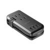 SANWA SUPPLY PD33W Power Strip with Cord Retractor (3 AC Outlets + 1 Type-C + 2 USB-A), Mobile, Compact, Black, TAP-MCU3BK