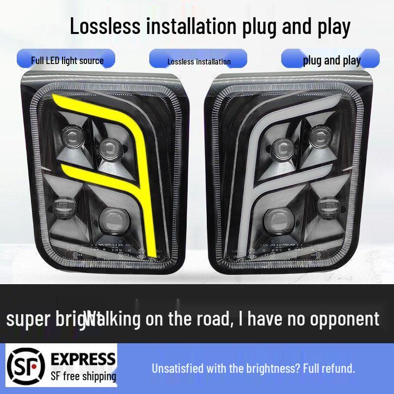 SAIC Hongyan JieShi/JieKa Super Bright LED Front Headlight Assembly for C100/C500/M50 Four Lenses Left