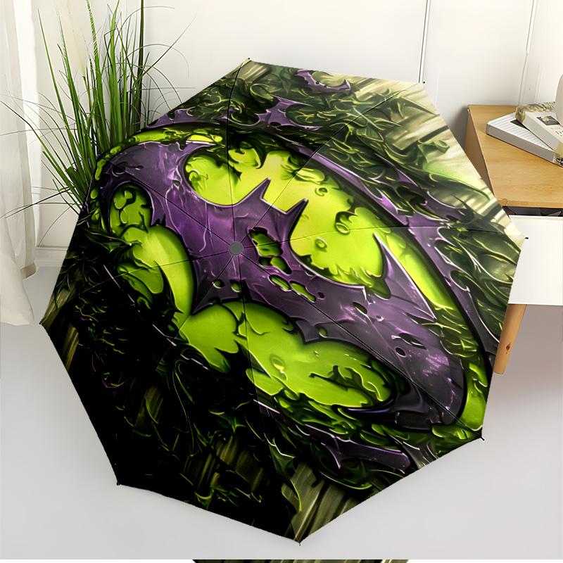Superheroes Print Automatic Open Close Umbrella, Portable Foldable Umbrella, for Outdoor Commute Camping Trip, Ideal Birthday Gift