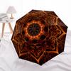 1pc Floral Mandala Automatic Folding Umbrella - Design, Durable Iron Frame for Travel, Outdoor, Beach Fashion Accessory a0920023