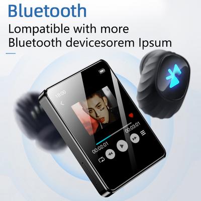 Bluetooth MP4-Player Touchscreen Walkman Musik-Player Lesen von eBooks eingebauter Lautsprecher mit eBook/FM-Radio/Aufnahme/Unterstützung Blu