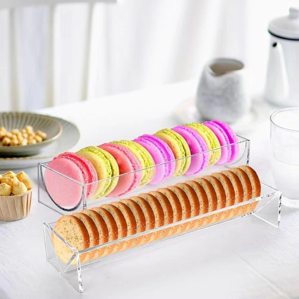 1/2Pcs Clear Cracker Serving Tray U/V Shape Cookie Display Stand Snack Serving Tray Picnic