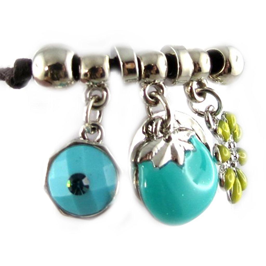 Les Trésors De Lily [G0171] - Turquoise 'Bouquet Fleury' Designer Bracelet