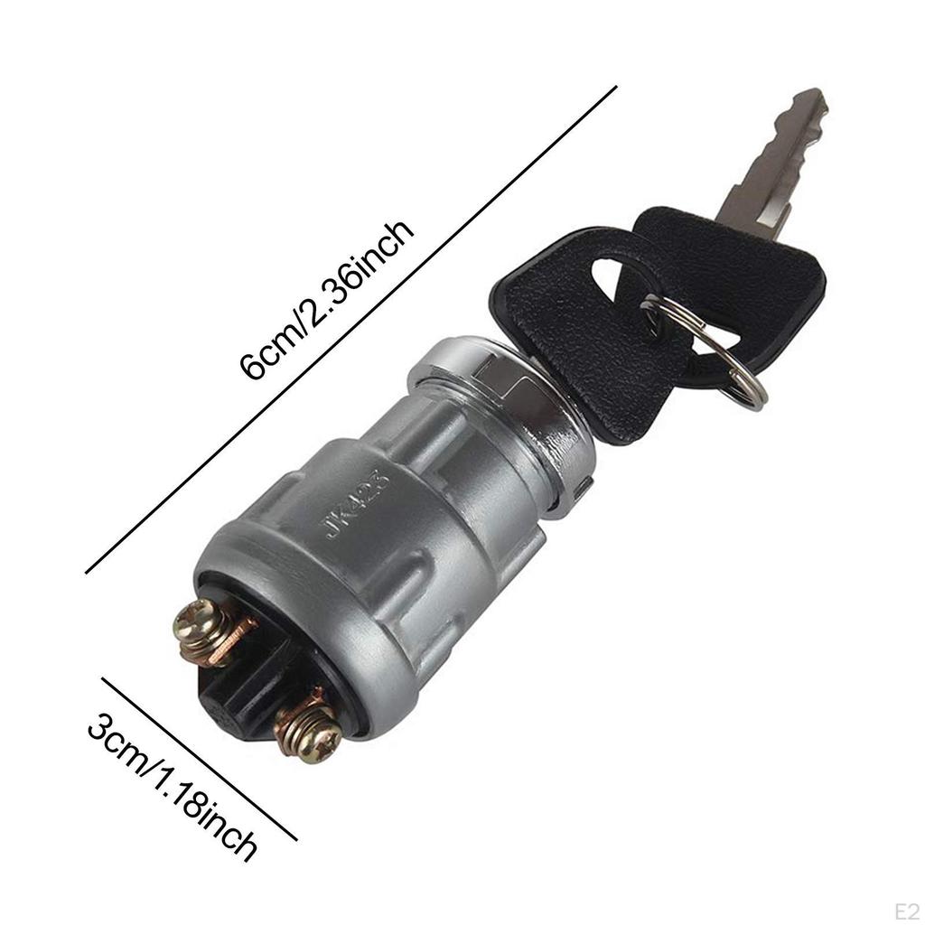 Ignition Starter Switch Accessories Easy Installation Waterproof with 2 Keys for Trailers Trucks Go