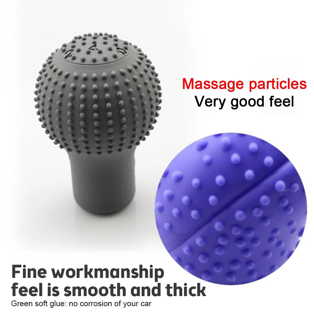 Universal Round Silicone Gear Shift Knob Cover for Manual and Automatic Cars - Non-Slip Protective Shifter Protector
