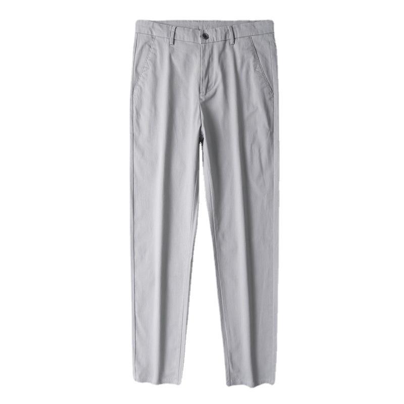 Oversized Men's Pants Trend Spring Loose Straight Tube Plain Casual Pants Elastic Spring Pants
