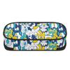 Pencil Pouch Spacious Storage 300D Polyester Zipper Closure with Main Compartment Mesh Pocket and Pen Slots for Classroom Use