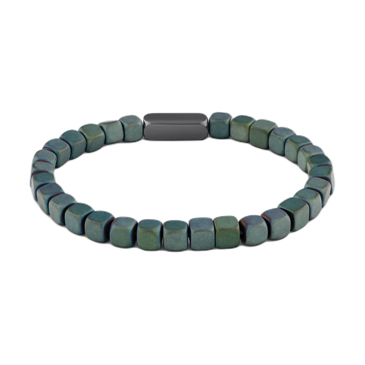 

Calvin Klein Minimalist Classic Beaded Stainless Steel Red Iron Stone Bracelet Unisex Bracelet 3510006159 Gray & Green