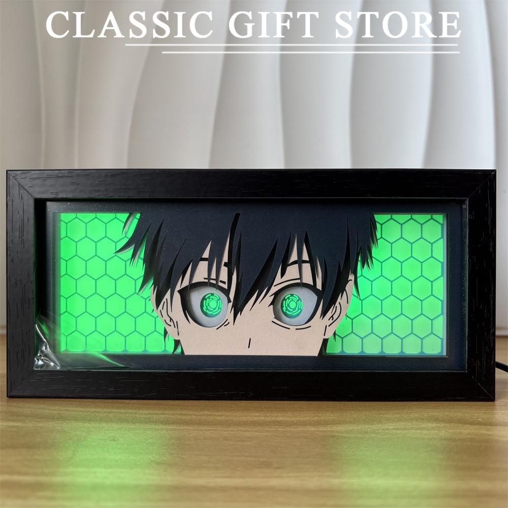Black Photo Frame Kaneki Ken Cartoon Paper Carving 3D Anime Lamp LED Light Box Action Figure Room Decoration Lamp Christmas Gift