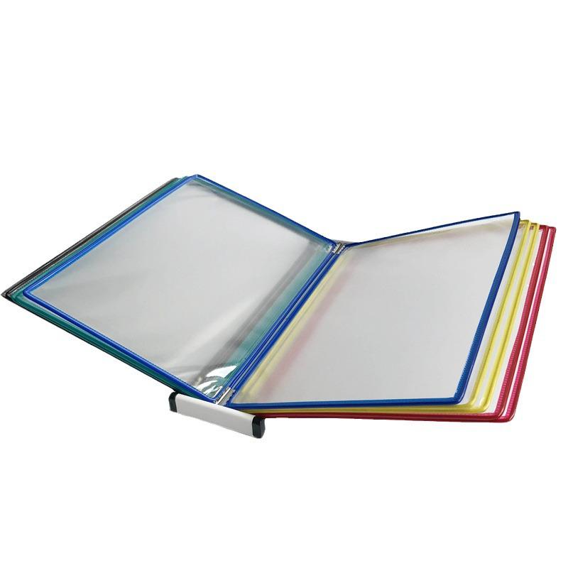 A4 Wall-Mounted 10-Page Swivel Display Folder/Document Holder
