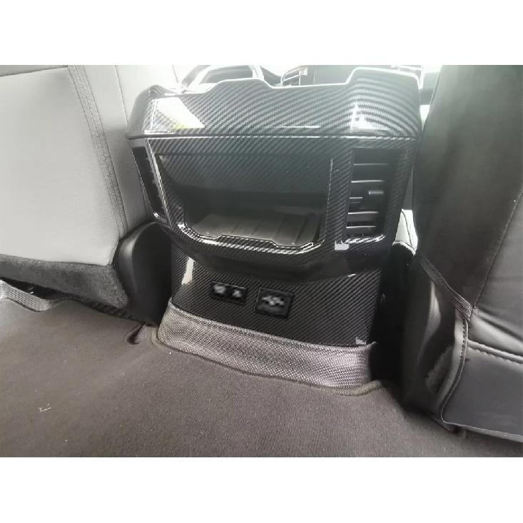 Car Accessories Fit for Toyota Tundra 2025 2024 2023 2022 Interior Armrest Rear Air Outlet Vent Cover Trim (Carbon Fiber) 3PCS ABS