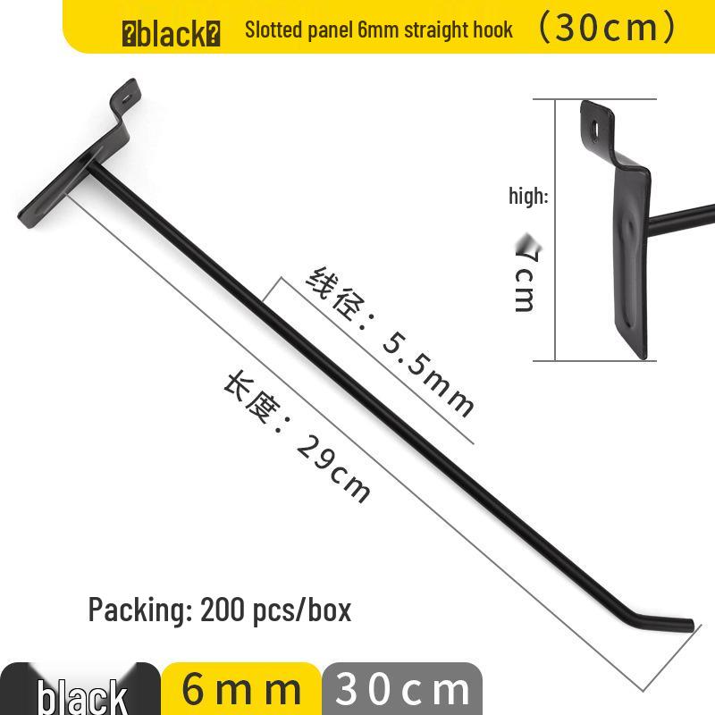 Clip-on Straight Hook for Slotted Pegboard - Aluminum Display Hook for Electronic Components and Sample Exhibits