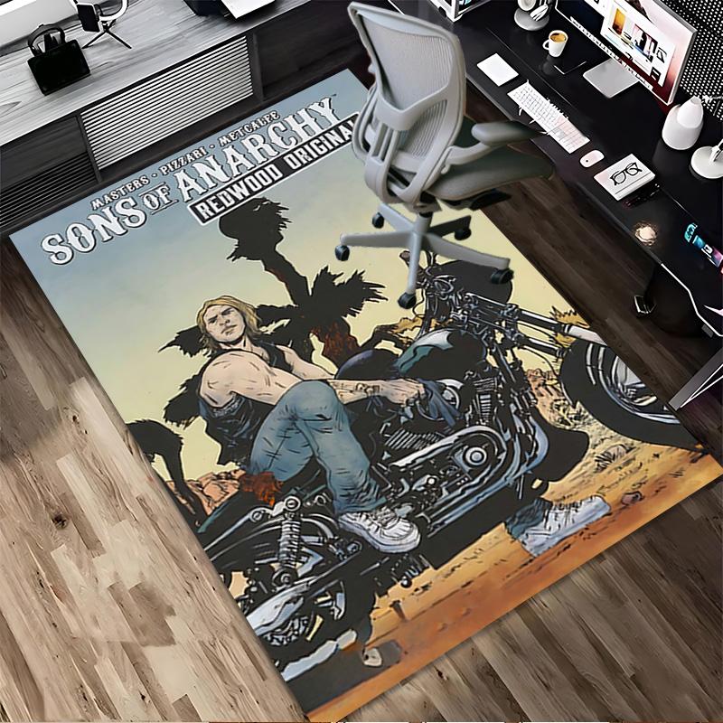 Sons Anarchy Living Room Non-Slip Area Rug Soft Carpet for Bedroom Game Playroom Sofa Office Home Decor Doormat Christmas Gift C921133