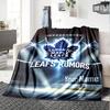Name Custom Toronto Maple Leafs Logo Print Flannel Blanket High Quality Warm Comfortable Cover for All Seasons Perfect for Gifts Home Decor