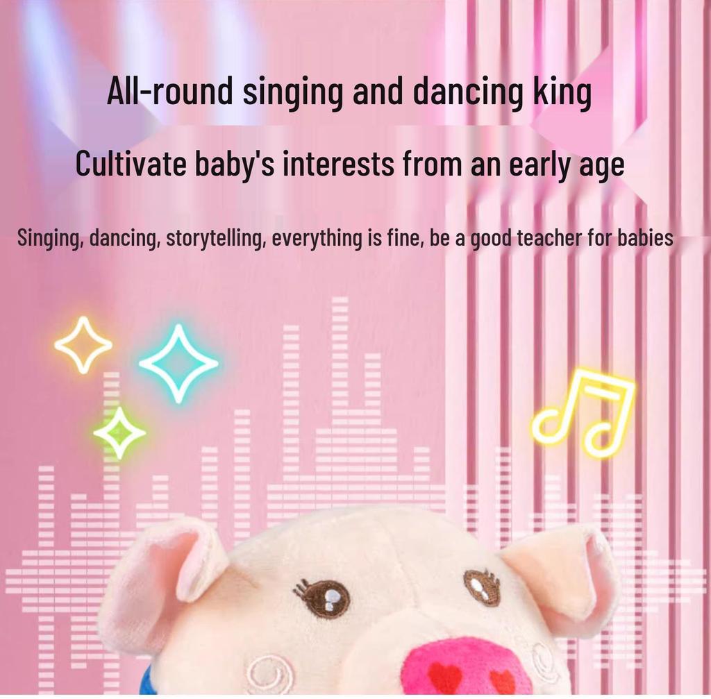 TikTok-inspiriertes springendes Schweinchen-Spielzeug: Beruhigender, singender und lernender Hüpfball für Babys und Kleinkinder.