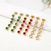 Elegant Zircon Long Earrings - Light Luxury, Versatile Fashion for Women