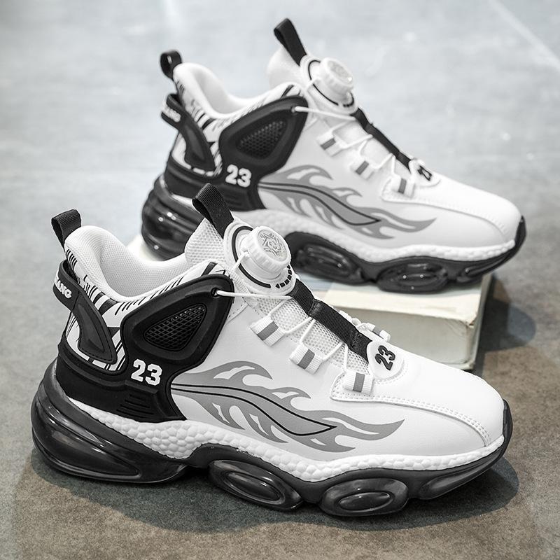 Herren Basketballschuhe Atmungsaktiv Dämpfung Rutschfest Übergröße 45 Sportschuhe Training Athletische Basketball-Sneaker für Herren