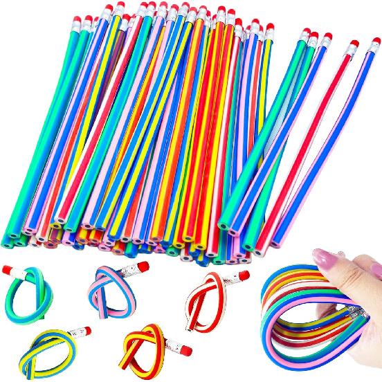 40 Pieces Flexible Soft Pencil,Soft Pencils with Eraser,Magic Bend Pencils for Kids Students Gift,School Supplies