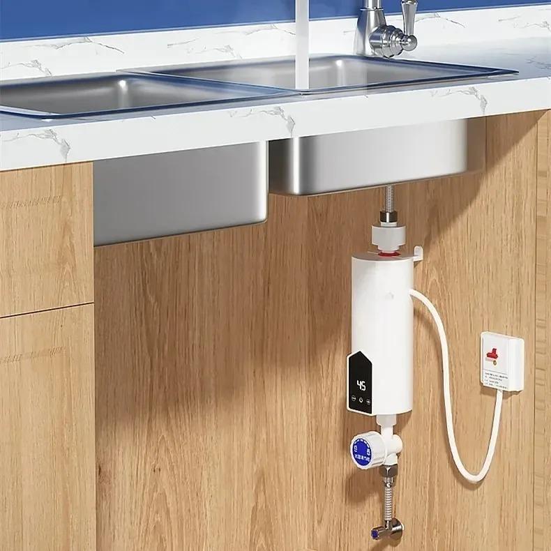 Instant Tankless Portable Electric Water Heater 3000W To 5500W Adjustable 220V for Bathroom Shower Kitchen Sink