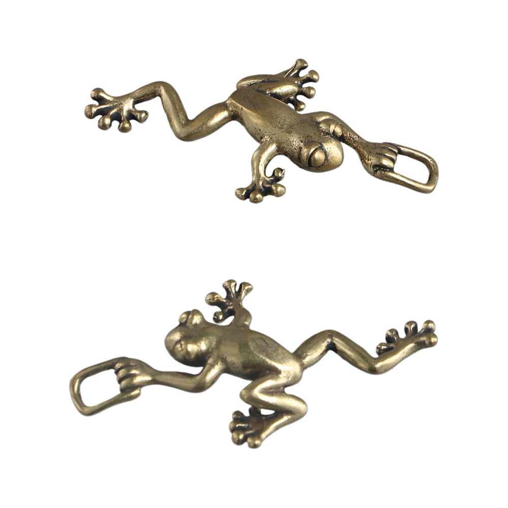Solid Brass Simulation Insects Frog Miniatures Figurines DIY Leaping Frog Statue For Home Decor