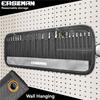 EASEMAN 37 Holes Drill Screwdriver Bits Organizer Roll Up Tool Bag with Buckle for Hang on The Wall Electrician Man Gift