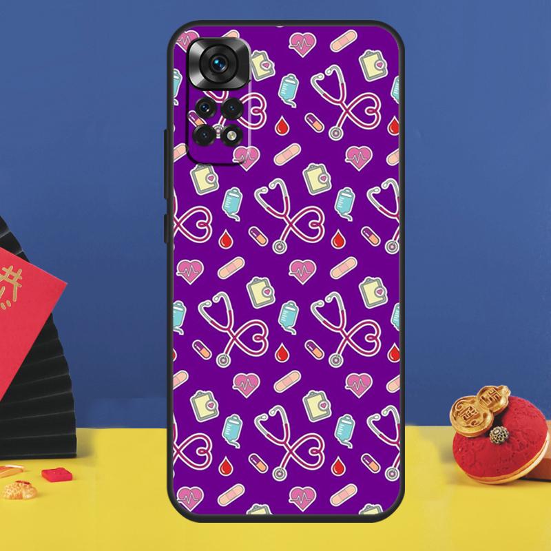 

Medical Medicine Nurse Pattern Phone Case For Xiaomi Redmi Note 14 Pro 12 11 9 10 13 15 Pro Plus 10C 12C 13C 14C 15C Cover Redmi 13C