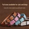 PU Leather Dog & Cat Collar for Small/Medium Breeds - Outdoor Walking Accessory