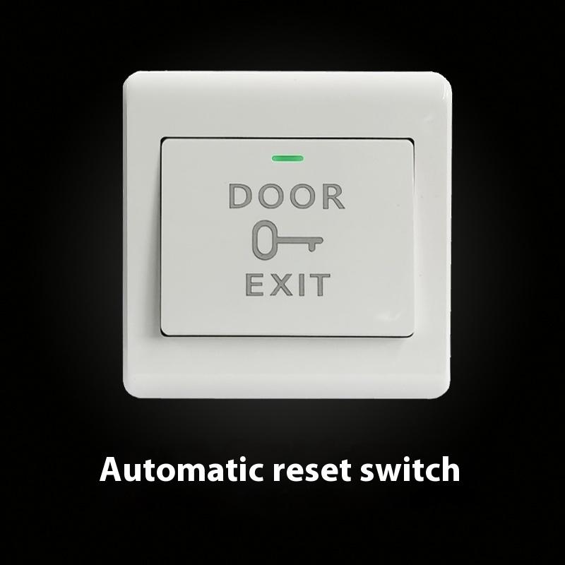 1Set Wall Mounted Door Exit Button Release Switch Panel Access Control No/Com Push To Exit Button For Door Access Control System