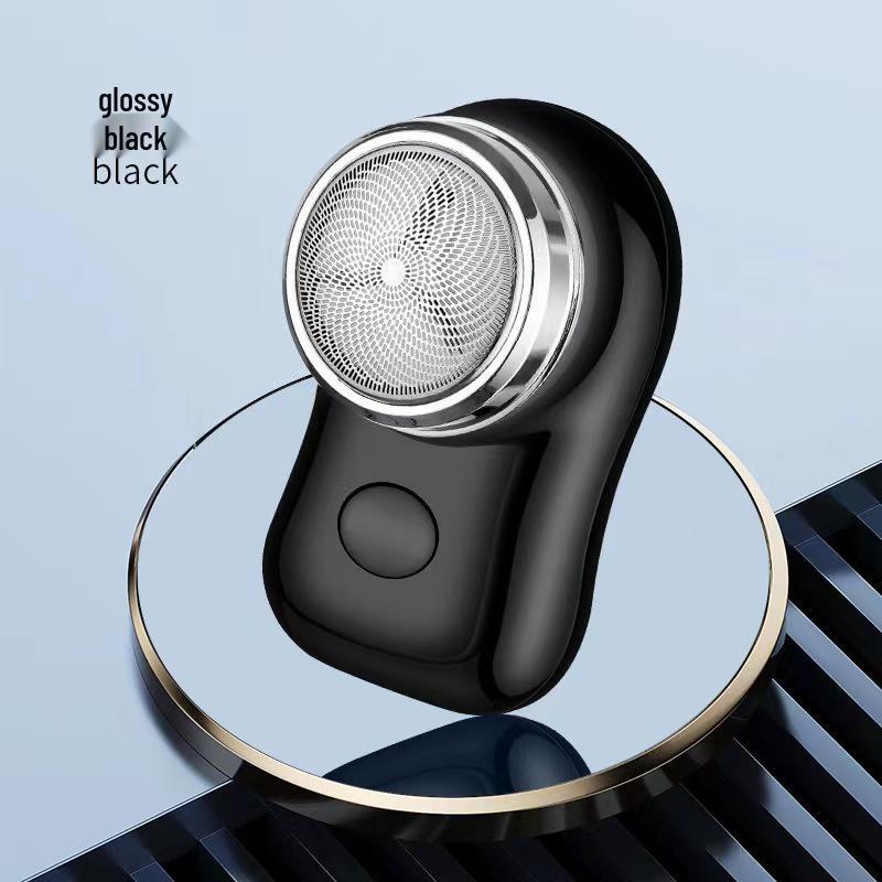 Rechargeable Men's Electric Shaver: Portable Beard Trimmer with Long-lasting Battery for Home, Travel, and Car Use.