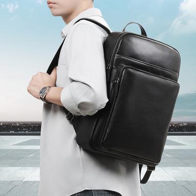 Zaino da lavoro, grande capacità, borsa da uomo, moda, casual, leggero, da uomo, zaino alla moda in pelle di mucca Baotou Layer