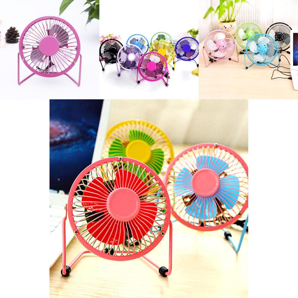 Stylish Usb Small Fan With Aluminum Blades For Quiet Desktop Office Use