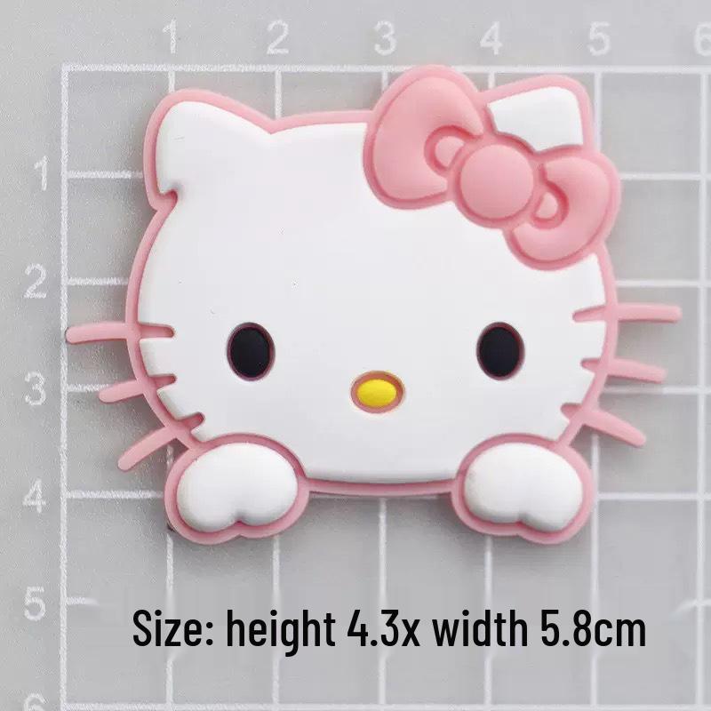 

М який ПВХ нашивка Sanrio Hello Kitty: Мультяшний кіт, що лежить, для DIY декору - Ідеально підходить для чохлів телефонів, холодильників та чашок